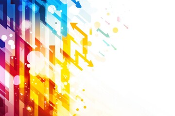Poster - Abstract Colorful Arrows Background Design with Dynamic Lines and Shapes