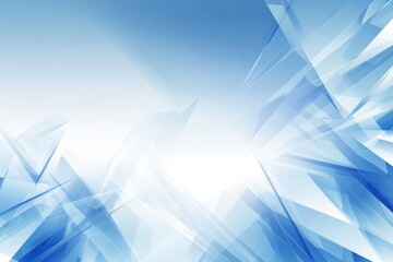 Poster - Abstract Blue Crystal Geometric Background Design
