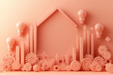 Poster - Business Growth and Innovation Conceptual 3D Render