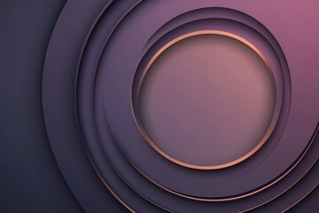 Poster - Abstract Swirling Purple and Rose Gold Circles Design