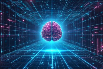 Aufkleber - Digital Brain: A Journey into the Neural Network