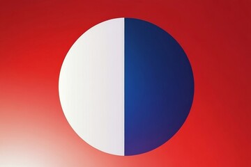 Poster - Abstract Red, White, and Blue Circle Design