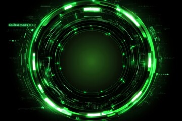 Aufkleber - Abstract Futuristic Green Technology HUD Interface