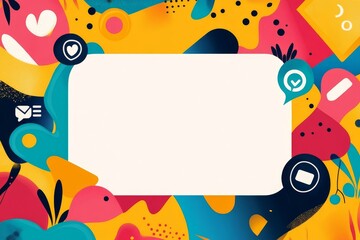Poster - Colorful Abstract Background with White Space for Text or Image