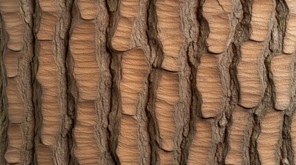 Wall Mural - Detailed closeup, discovering the intricate textures and patterns of tree bark closeup