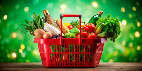 Canvas Print - basket with vegetables