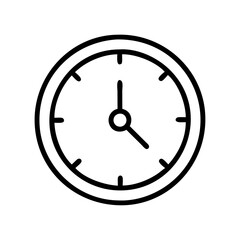 Poster - Clock face icon in minimalist design representing timekeeping and punctuality for schedules