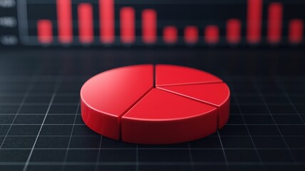 Poster - Analyzing business growth trends with pie chart visualizations office environment data insights strategic planning