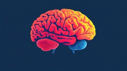Poster - Exploring brain functionality science lab digital illustration abstract environment close-up viewpoint