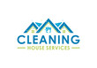 © zulfan - House cleaning service logo design template with wordmark style, house cleaning logo for hygienic home