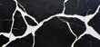 © JP STUDIO LAB - Dramatic black surface with intricate white cracks and scratches, creating a bold and sophisticated grunge-style composition