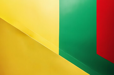 Poster - colorful background in yellow, red and green for black history month