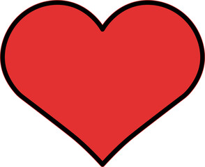 Heart continuous line drawing. Single hand drawn contour heart, love, romance, wedding. Shape heart lineart. Single lineart sketch heart. Symbol love. Heart fashion Simple icon on white background.
