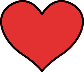 Heart continuous line drawing. Single hand drawn contour heart, love, romance, wedding. Shape heart lineart. Single lineart sketch heart. Symbol love. Heart fashion Simple icon on white background.