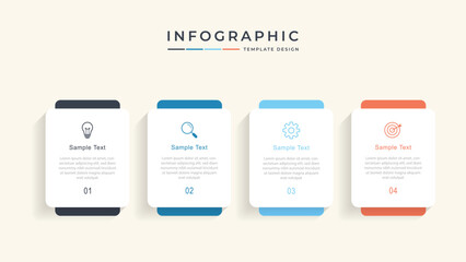 Wall Mural - infographic design with 4 options or steps. infographics for business concept. can be used for prese