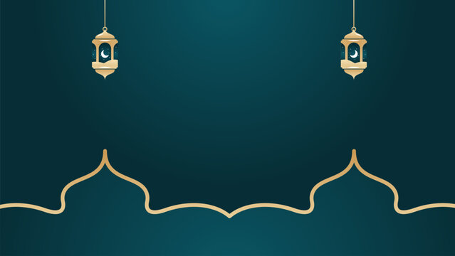 Islamic style decorative background design featuring Ramadan Kareem and Eid themes. Realistic Arabic ornamental patterns. ideal for festive greetings and celebratory designs.
