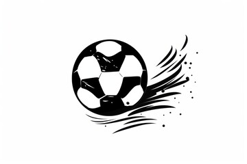 Wall Mural - Football sports symbol black.