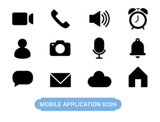 Wall Mural - mobile application icon