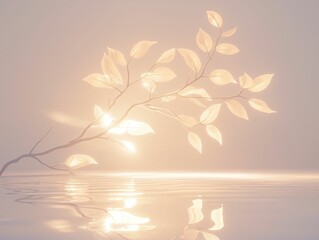 Canvas Print - Serene Branch Reflections