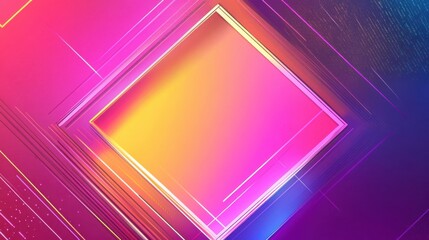 Poster - Vibrant Abstract Background with Geometric Shapes and Color Gradients