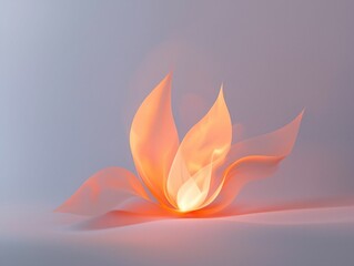 Wall Mural - Glowing Abstract Flower