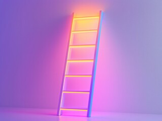 Wall Mural - Neon Ladder