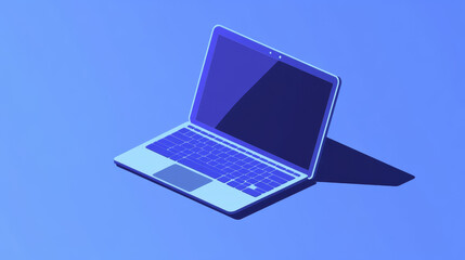 Wall Mural - Protecting personal data concept, internet account security guarantee isometric vector. Frame with login and password in front of open laptop screen on blue honeycomb background, landing web site page