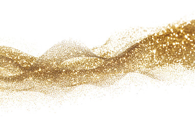 Wall Mural - gold glitter. golden sparkle confetti. shiny glittering dust.
