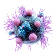 © john - Cancer cell isolated on white background