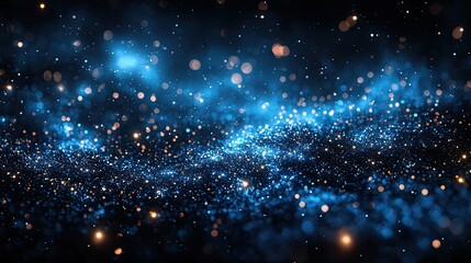 Poster - Stunning view of a deep space galaxy filled with vibrant stars and cosmic dust during a clear night