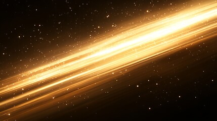 Wall Mural - A Glimmering Gold Star Illuminates the Vast Dark Sky Creating a Captivating Contrast of Light and Shadow Evoking Feelings of Wonder Tranquility and Infinite Possibilities in the Cosmos