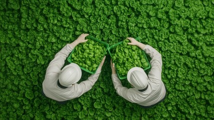 Poster - Vertical Farming Innovation Automated Green Wall Harvest with Eco-Friendly Methods - Sustainable Urban Agriculture for Modern Business Applications