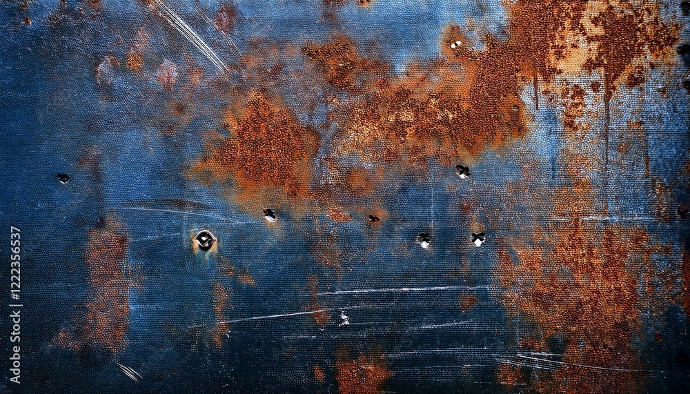 Rusty Rotation Wear Pattern Rusty Metallic Surface With Patterns and Textures Displaying Age and ...