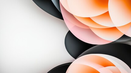 Fototapete - Abstract layer design with soft colors and curves on a modern background