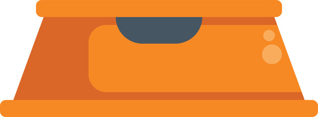 Poster - orange dog bowl for food and water isolated on white