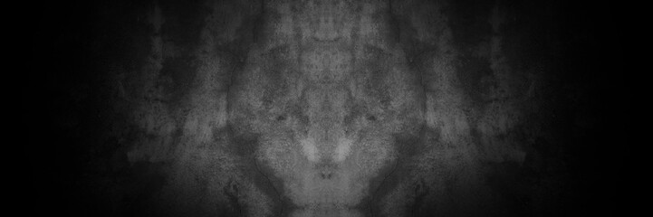 Aufkleber - Old wall texture cement dark black gray background abstract grey color design are light with white gradient background.