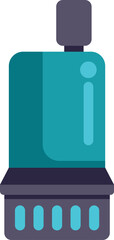 Poster - illustration featuring an electric water pump for a house heating system, using modern technology fo