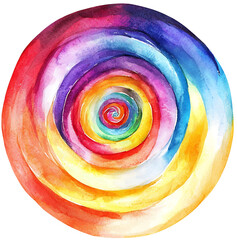 Poster - Colorful spiral abstract art artistic composition digital artwork vibrant environment top-down view creative concept