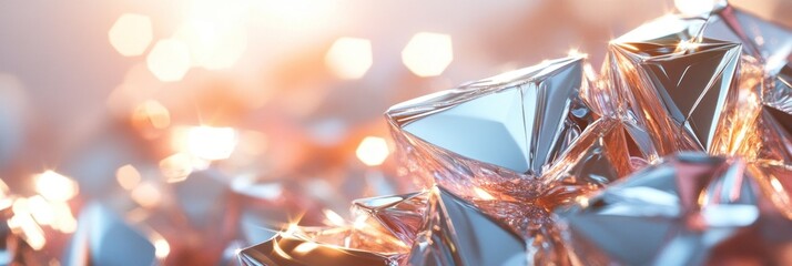Poster - Bright crystal shapes catch the light, creating a mesmerizing display of colorful reflections