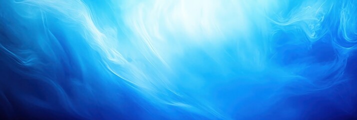 Aufkleber - bright blue colors merge and swirl to create a serene atmosphere evoking calm and peacefulness