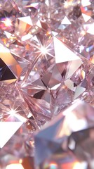 Poster - Closely arranged crystals reflect light, showcasing their brilliant facets and colors
