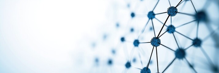 Poster - Molecular connections and structures are depicted against a pale background, illustrating complexity