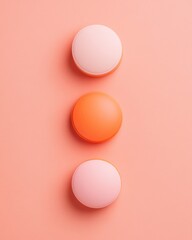 Poster - Contemporary Gradient Design Pastel and Neon Round Objects on Matte Surface - Innovative Visual Content for Marketing and Modern Aesthetic Branding