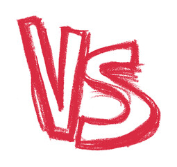 Wall Mural - Versus VS Comic Crayon Chalk Drawing Vector