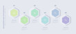 © Лилия Агапова - Hexagons vector infographic design template in neumorphism style with 6 options or steps