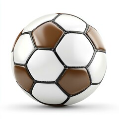 Wall Mural - Photorealistic 3D rendering of a classic soccer ball isolated on a white background perfect for sports related projects