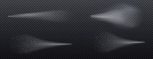 Wall Mural - vector water spray mist collection - realistic transparent dispersed droplets, foggy white splashes,
