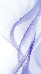 Poster - Abstract Lavender Swirls: A Serene Digital Art Piece with Delicate Lavender Hues and Flowing Lines