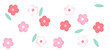 © Mercury.Line - Hand-drawn cute flowers on a transparent background, pink, illustration blooming flowers, PNG