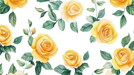 watercolor flower of tropical spring floral yellow on transparent background